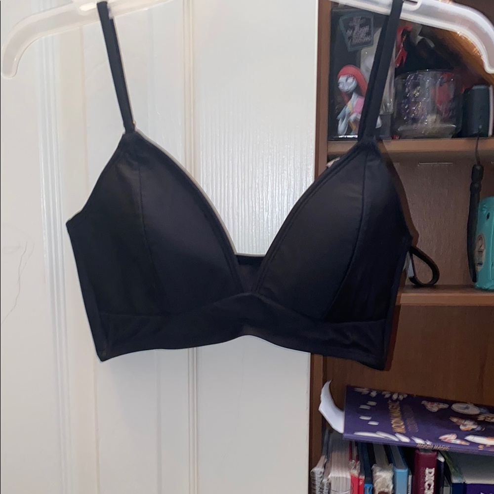 Time and Tru Black Triangle Bra Intimates